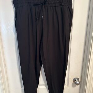 Black Jogger Track Pants with Elastic Waistband